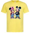 Мужская футболка Mickie and Minnie Mouse Лимонный фото