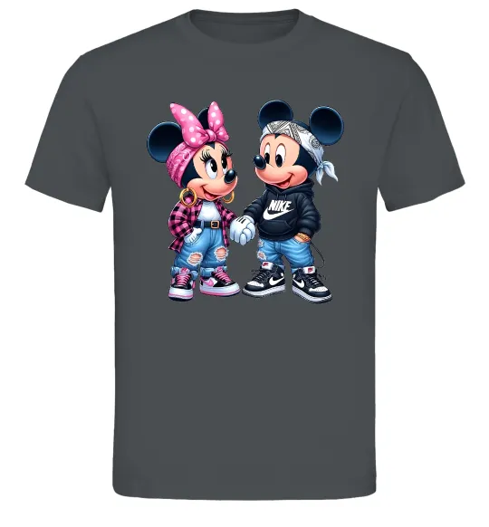 Мужская футболка Mickie and Minnie Mouse Графит фото