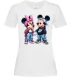 Женская футболка Mickie and Minnie Mouse Белый фото
