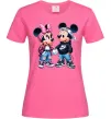 Женская футболка Mickie and Minnie Mouse Ярко-розовый фото