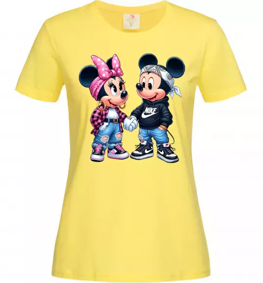 Женская футболка Mickie and Minnie Mouse Лимонный фото