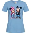 Женская футболка Mickie and Minnie Mouse Голубой фото