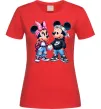 Женская футболка Mickie and Minnie Mouse Красный фото