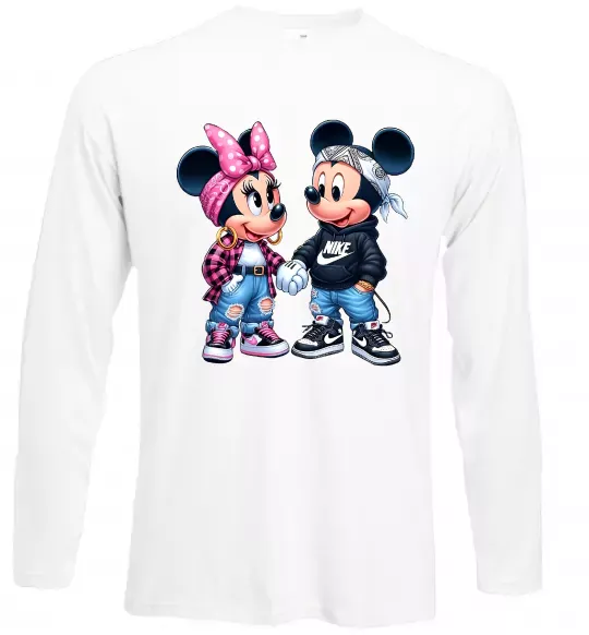 Лонгслив Mickie and Minnie Mouse Белый фото
