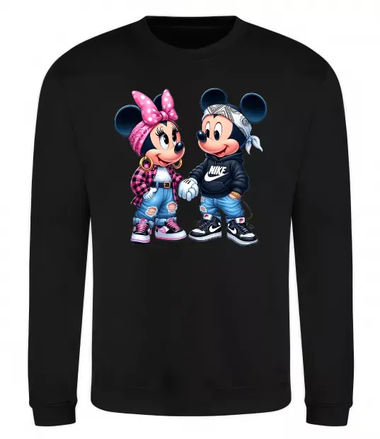 Свитшот Mickie and Minnie Mouse Черный фото