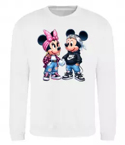 Свитшот Чорно-білий Міккі Белый фото