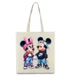Эко-сумка Mickie and Minnie Mouse Бежевый фото