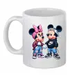 Чашка керамічна Mickie and Minnie Mouse Білий фото