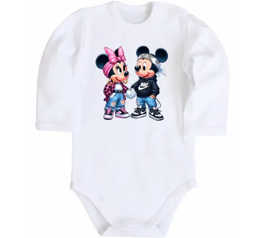 Детский боди Mickie and Minnie Mouse Белый фото