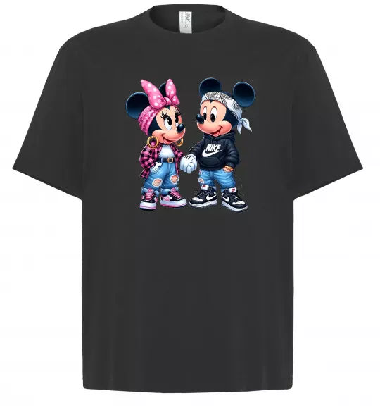 Футболка Оверсайз Mickie and Minnie Mouse Чорний фото