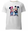 Мужская премиум футболка Mickie and Minnie Mouse Белый фото