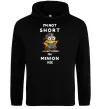 Мужская толстовка (худи) Minion size Черный фото