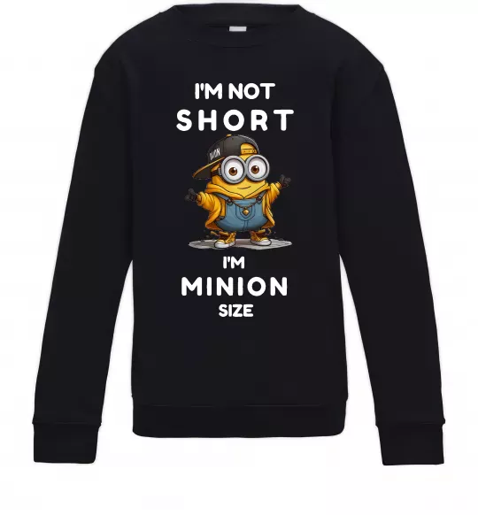 Детский Свитшот Minion size Черный фото