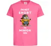 Дитяча футболка Minion size Яскраво-рожевий фото