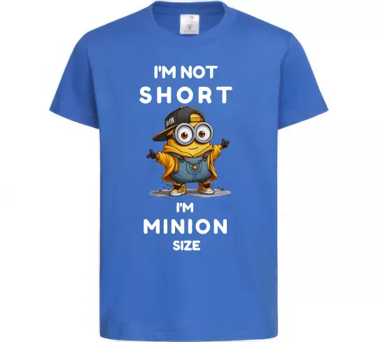 Дитяча футболка Minion size Яскраво-синій фото
