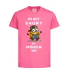 Детская футболка Minion size Ярко-розовый фото