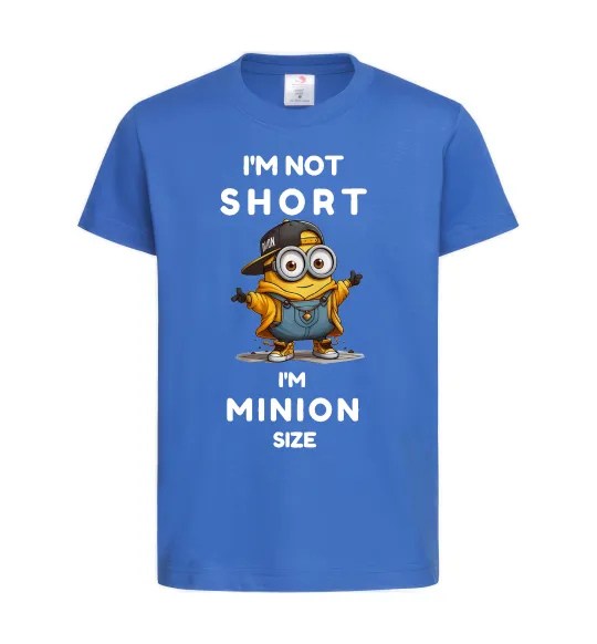 Детская футболка Minion size Ярко-синий фото