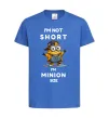 Детская футболка Minion size Ярко-синий фото