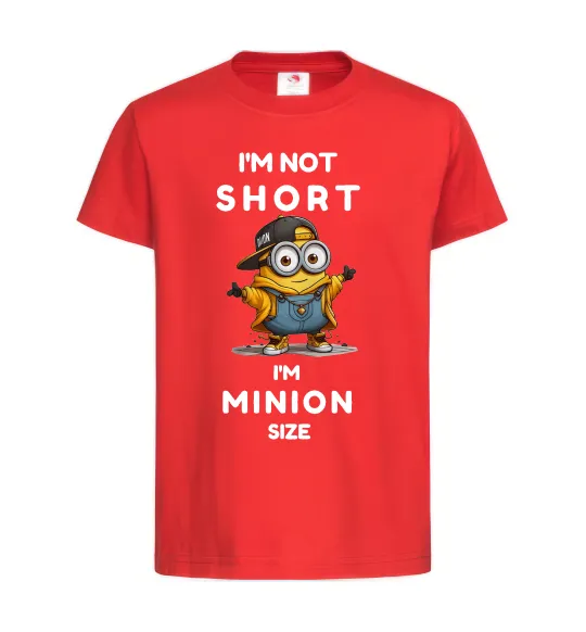 Детская футболка Minion size Красный фото