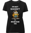 Жіноча преміум футболка Minion size Чорний фото