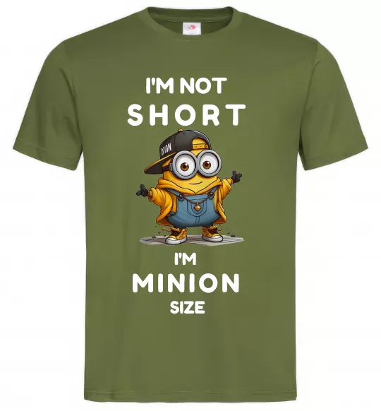 Чоловіча футболка Minion size Оливковий фото