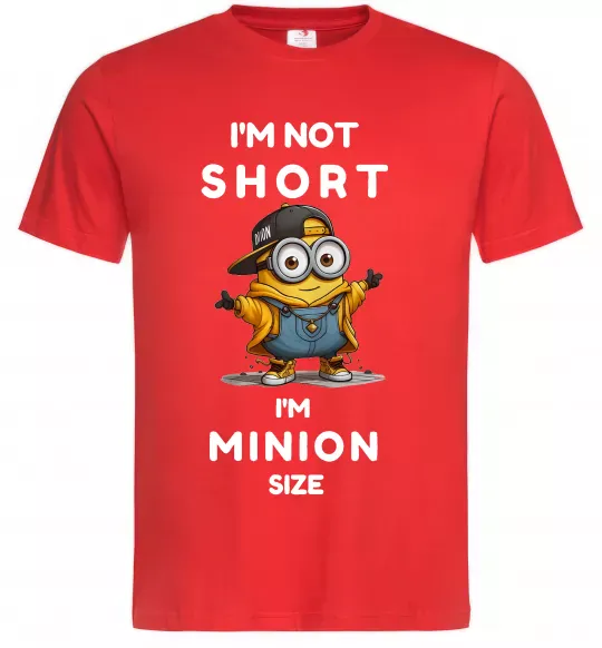 Чоловіча футболка Minion size Червоний фото