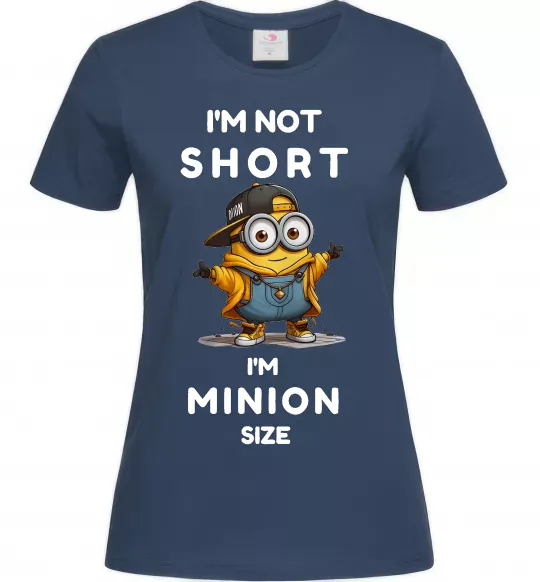Женская футболка Minion size Темно-синий фото