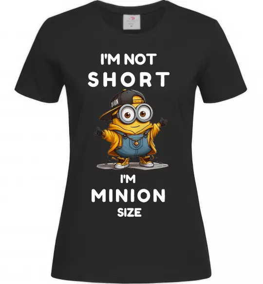 Женская футболка Minion size Черный фото