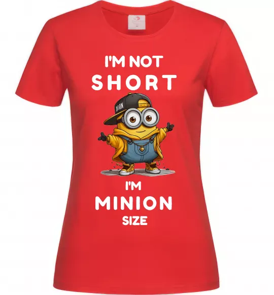 Женская футболка Minion size Красный фото