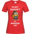 Женская футболка Minion size Красный Женская футболка Minion size Красный фото