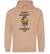 Мужская толстовка (худи) Minion size Песочный фото