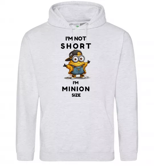 Жіноча толстовка (худі) Minion size Сірий меланж фото