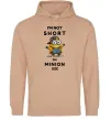 Жіноча толстовка (худі) Minion size Пісочний фото