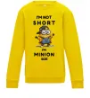 Детский Свитшот Minion size Солнечно желтый фото