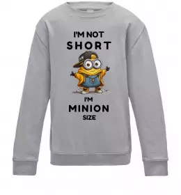 Детский Свитшот Minion size Серый меланж фото