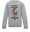 Детский Свитшот Minion size Серый меланж фото