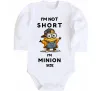 Детский боди Minion size Белый фото