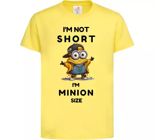 Дитяча футболка Minion size Лимонний фото