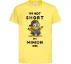 Дитяча футболка Minion size Лимонний фото