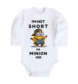 Детский боди Minion size Белый фото