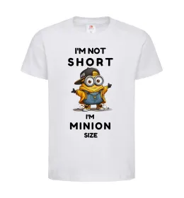 Детская футболка Minion size Белый фото