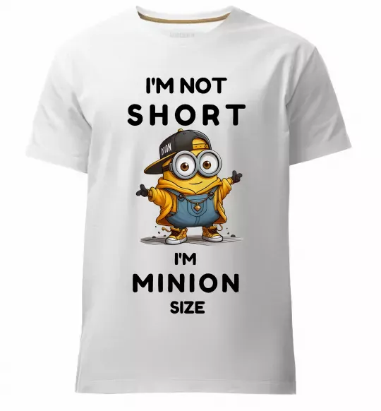 Чоловіча преміум футболка Minion size Білий фото