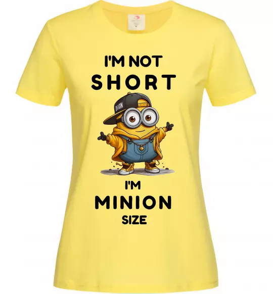 Женская футболка Minion size Лимонный фото