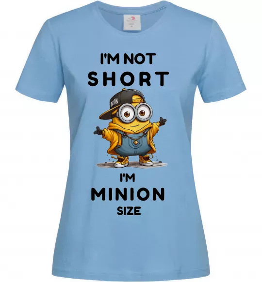Женская футболка Minion size Голубой фото