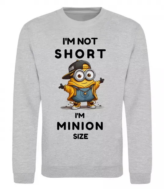 Світшот Minion size Сірий меланж фото