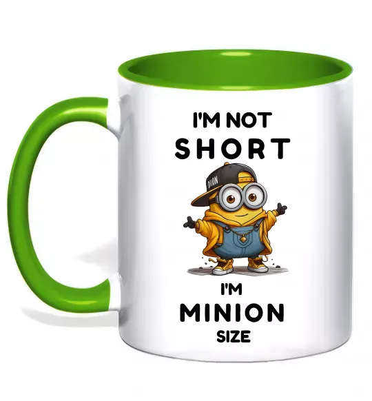 Чашка с цветной ручкой Minion size Зеленый фото