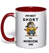 Чашка с цветной ручкой Minion size Красный Чашка с цветной ручкой Minion size Красный фото