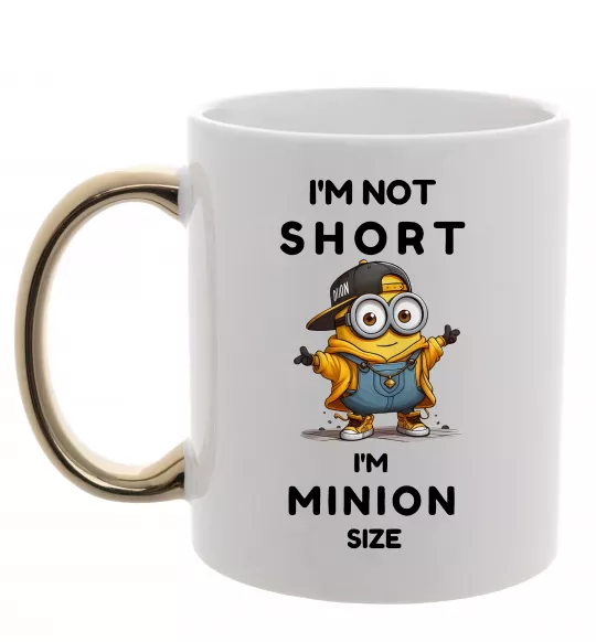 Чашка с цветной ручкой Minion size Золото фото