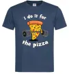 Чоловіча футболка I do it for pizza Темно-синій фото