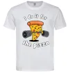 Чоловіча футболка I do it for pizza Білий фото